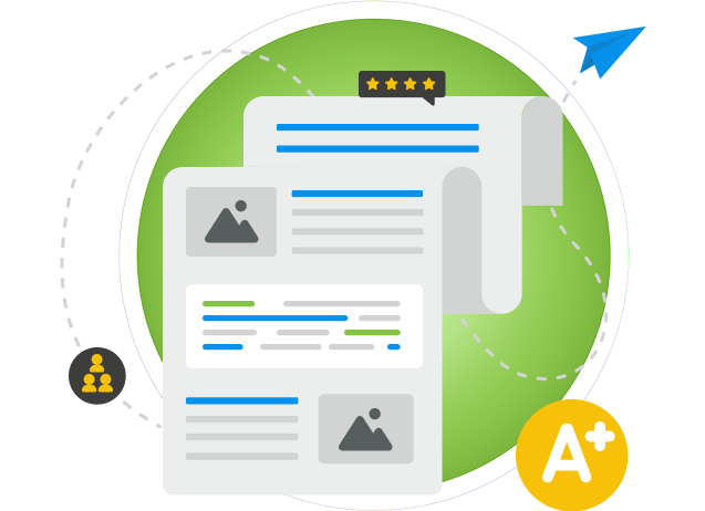 website content illustration for Content Services by WebVitality