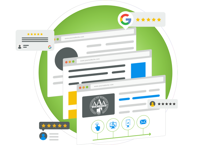Industry specific conversions - Illustration of web pages converting.