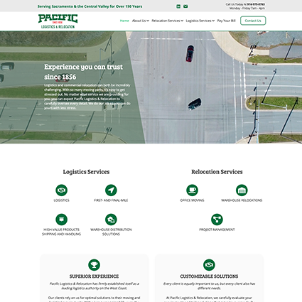 Pacific Logistics Website Thumbnail