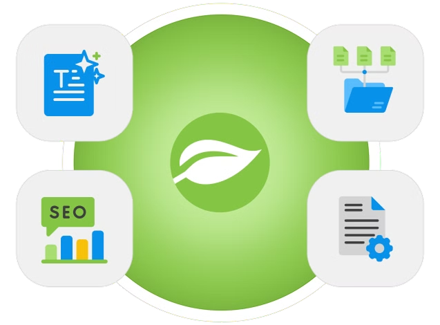 Fully managed service with webvitality icon and support icons